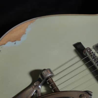 Gretsch Custom Shop 59 Duo Jet Masterbuilt by Chad Henricksen Heavy Relic - Faded Sonic Blue image 5