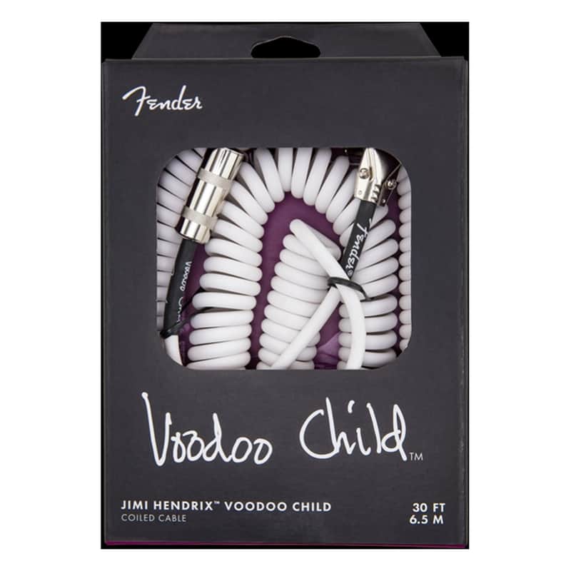 Fender Jimi Hendrix Voodoo Child Straight / Angle Coiled Instrument Cable - 30' image 1