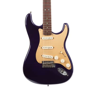 2005 Fender Custom Shop Custom Classic Player V Neck Stratocaster Electric Guitar, Midnight Blue, CZ5XXXX image 4