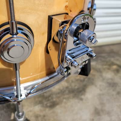 DW Collector's Series Exotic VLT 7x14 Snare Drum - Mapa Burl W/ Protection Racket Bag (C013-4) image 6