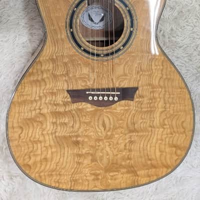 Dean EQAL GN Exotica Quilt Ash LEFTY Acoustic-Electric Guitar in Natural Finish image 1