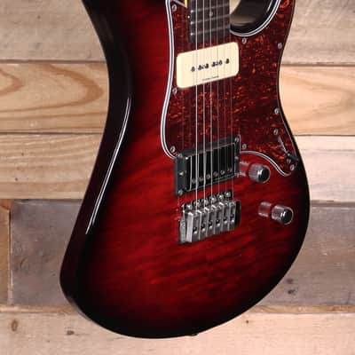 Yamaha PAC611VFM Pacifica Electric Guitar Dark Red Burst image 2