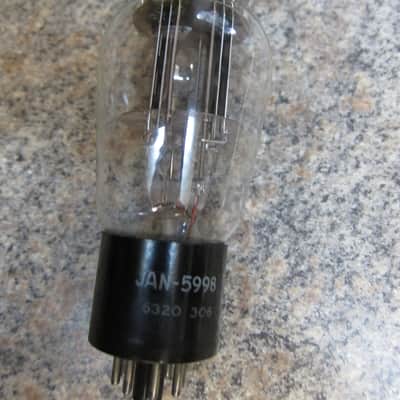 Tungsol 5998 Triode Power Tube, Domino Plates,Test Strong/Balanced Vintage Military USA Spec, Ex Sound/Performance image 3