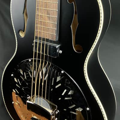 Recording King Dirty 30's Minnie Bucker Acoustic-Electric Resonator Guitar Matte Black image 7