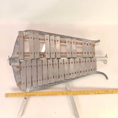 Marching Bell Lyra Glockenspiel Xylophone Vintage Large Size Frame Backing Bars image 5