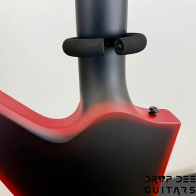 ESP LTD EXL-7 Baritone Black Metal 7-String Electric Guitar - Black Red Burst Satin image 14