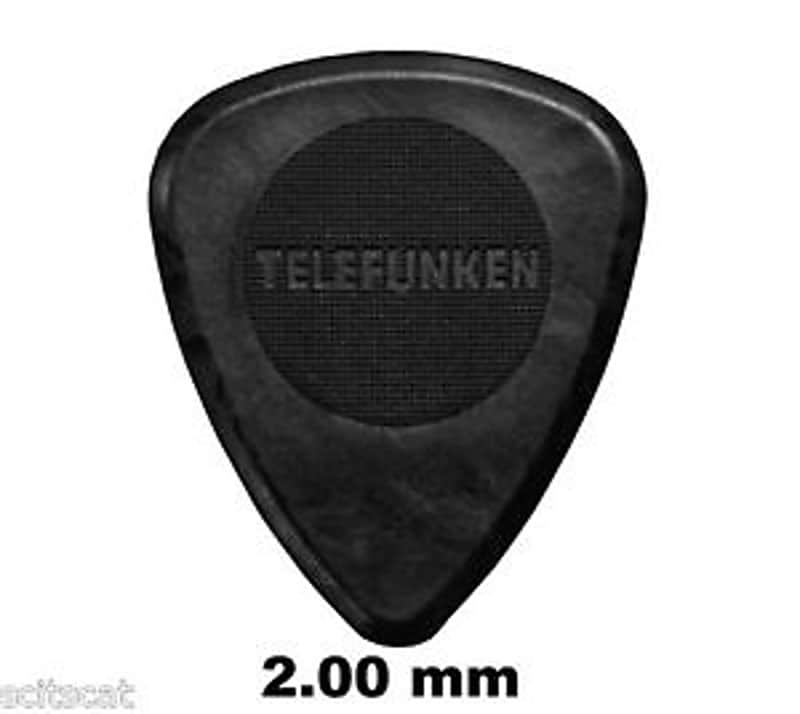 TELEFUNKEN Graphite Guitar Pick 2mm 6 Picks Thin Circle Guitar Picks 2.0 mm image 1
