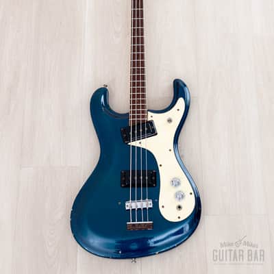 1966 Mosrite Ventures Model Bass Ink Blue 100% Original w/ Case image 2