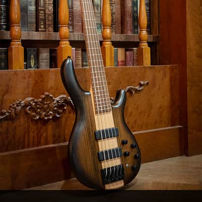 Cort C5 Plus OVMH  Artisan Series C5 Plus 5-String Bass – Antique Brown Burst image 7