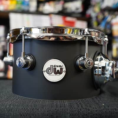 DW Design Series 8" Pure Maple Shell Tom - Black Satin Finish | 5x8" image 3