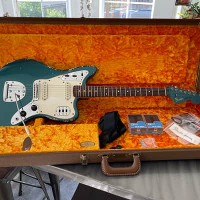 MJT Jaguar 2020 - Ocean Turquoise 60's Clone - John Frusciante Vibes Leslee onboard Seymour Duncan Fender parts Musikraft Neck image 1