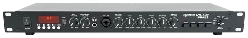 Rockville PPA52 Home Audio Preamp Pre-Amplifier w/Bluetooth/Phono+USB Interface image 1