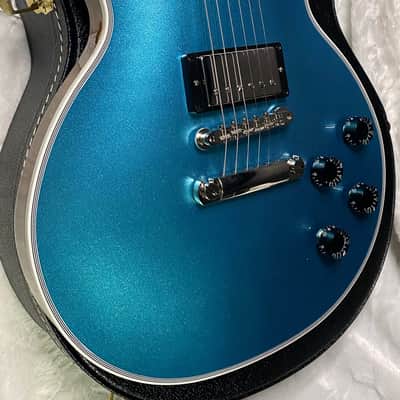 NEW! Gibson Les Paul Custom Axcess - One Of A Kind - ABSOLUTELY KILLER Flame Underneath Ice Blue Sparkle Finish! Only 7.5 lbs - Stinger Headstock - Authorized Dealer - G07381 image 9