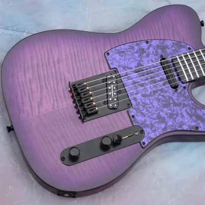 Custom Pre-order! Telecaster HH Purple Black 4-Way Coil Split Seymour Duncan Little 59 Top Load image 2