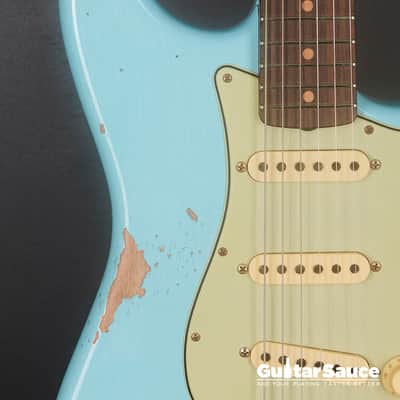 Fender Custom Shop Stratocaster Limited 64 L-Series Heavy Relic Aged Daphne Blue 2024 (Cod.1750NG) image 3