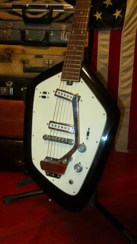 1966 Teisco Del-Rey EV-2T Californian Black image 1