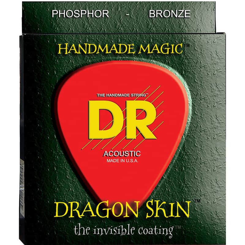 DR Dragon Skin Coated Medium Acoustic Strings (12-54) image 1