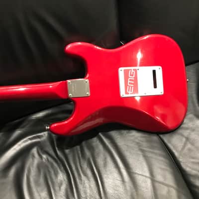 Fernandes The function stratocaster Japan  Left Hand Lefty Emg !1984-1987 Candy Apple Red image 3