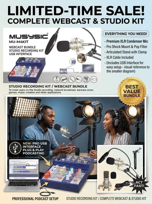 Professional Studio Recording/Webcast Kit/Podcast Kit (BRAND NEW) image 1
