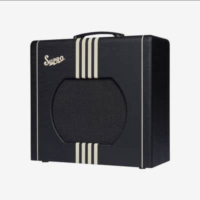 Supro 1822R Delta King 12 15-Watt 1x12" Guitar Combo - Black / Cream Stripes image 3