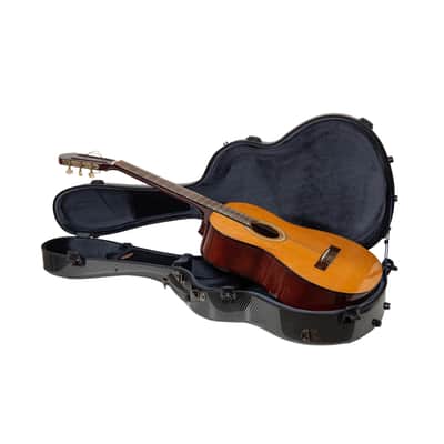 Crossrock Ultra-light Fiberglass Case-Fits 4/4 Classical Nylon String Guitars, includes Protective Cover, Interior Compartment, TSA Lock, Weight 6.4lb-Black image 8