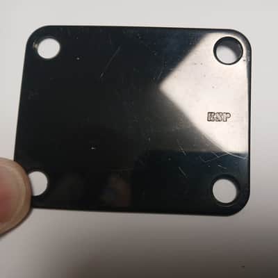 ESP 80's Guitar Neck Plate Black Very Rare Stamp One Off Early image 1