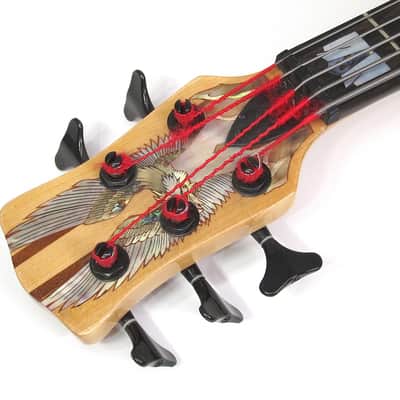 1976 USA Custom Made Electric Bass American Flag Model Red White & Blue Stars & Stripes Inlay wOHSC image 7