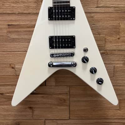 Jay Turser JRV-24 Flying V Electric Guitar -24" scale - Vintage White image 1