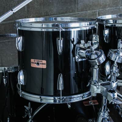 Yamaha Tour Custom Double Bass Drum Set (1985–1988) – Made in Japan – Solid Black image 9
