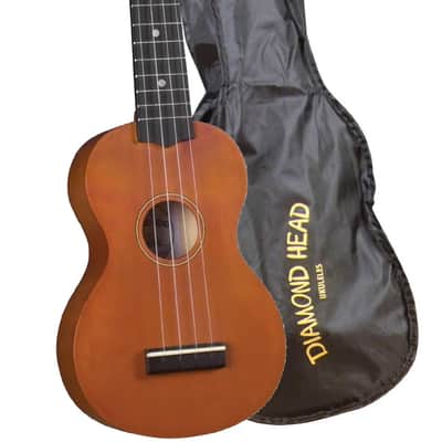 Diamond Head DU-150 4-String Soprano Ukulele, Uke with Gig Bag - Mahogany image 1