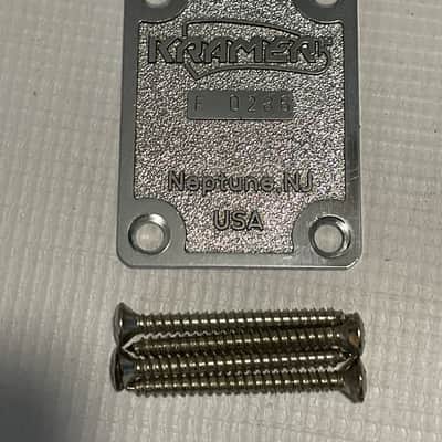 1980's Kramer USA American Guitars F Series Neptune, NJ Chrome Low Serial Number Neckplate