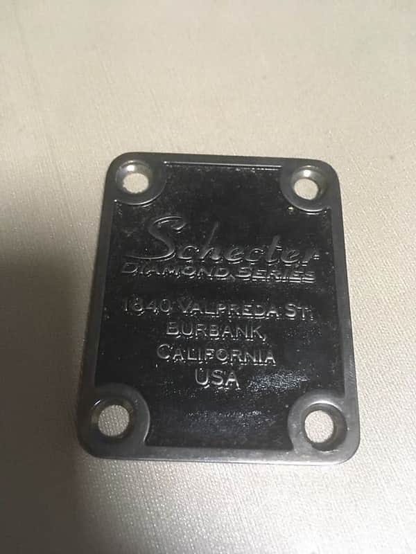 Schecter Diamond Series Neck Plate Black image 1