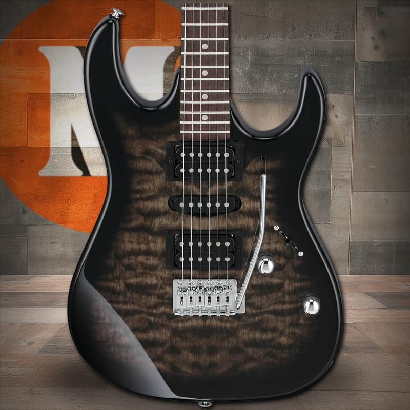 Ibanez GIO RX 6 String Electric Guitar - Transparent Black Sunburst (GRX70QATKS) image 1