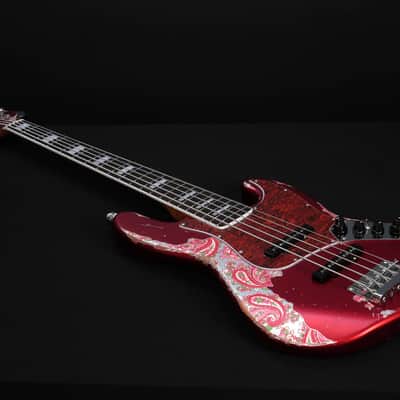 Dhatarattha DEB5 Jazz Bass 5 string - PAISLEY RELIC(Factory Mint Promotional Unit) image 4