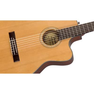 Fender CN-140SCE Thinline Concert Nylon String Acoustic Guitar image 4