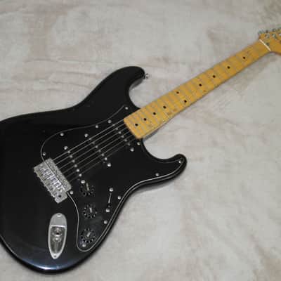 1985 MIJ Fender 70's Reissue Squier SQ Series Stratocaster Black With Maple Neck Relic! image 1