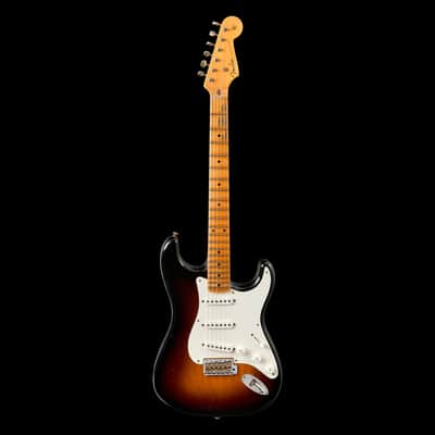 Fender Custom Shop 1955 Stratocaster Compound Radius Journeyman Relic - Aged 2-Tone Sunburst-Sunburst image 2