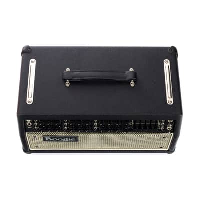 Mesa Boogie Mark VII Head w/ 2x12 Rectifier Vertical Cabinet Custom Rig - Black Bronco w/Cream & Black Grille image 5