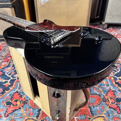 *6.87 lb* Les Paul Junior 2022 Ebony Dog Ear P90 image 22