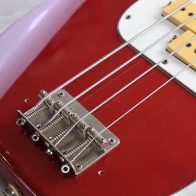 1980 Aria Pro II Japan Precision Bass (Metallic Red) image 4