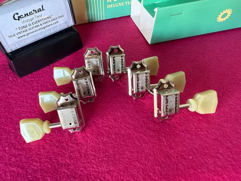 Kluson Tuners 3 + 3 vintage double tuning machines 2020 Metal image 1