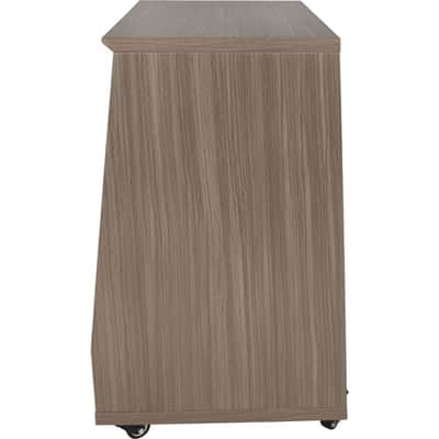 Gator Elite Furniture Series 12U Angled Studio Rack with Locking Casters Driftwood Grey Finish image 4