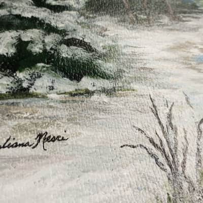Juliana's Art Full of Love - Dreadnought Arch Top Guitar Case - "Snow" - a Tribute to Per-Olov Kindgren [2024] - Hand Painted Custom Artwork image 13