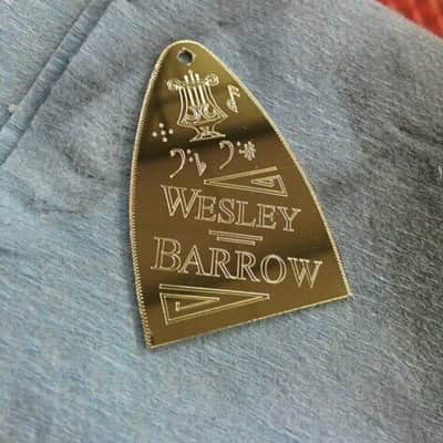 MONO-PLAK PRS-Sized Custom Engraved Name  USA-Made Truss Rod Cover- Solid Brass image 4