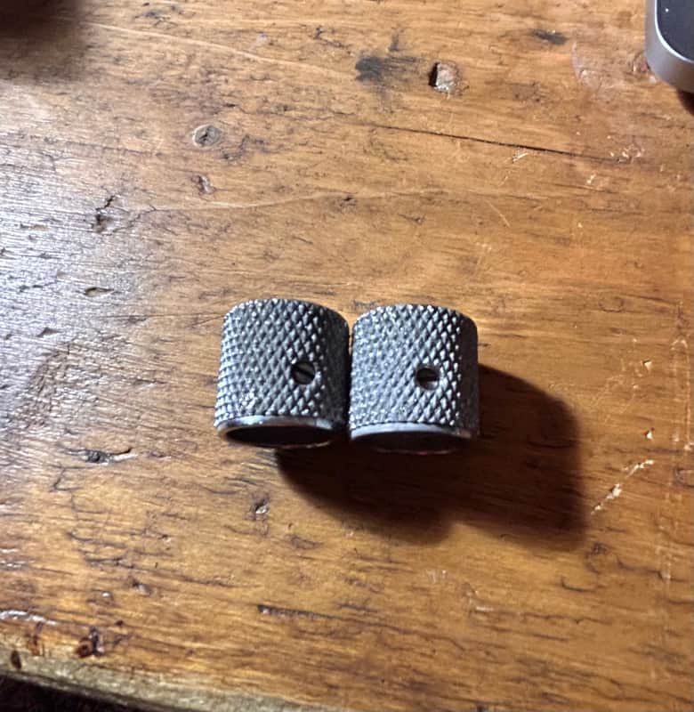 FENDER TELECASTER PRECISION BASS KNOBS 1972 - NICKEL OVER ALUMINUM image 1