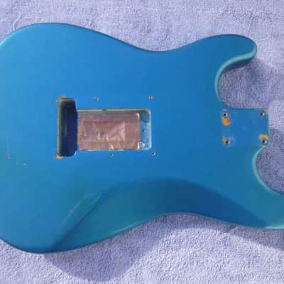 1989 Fender USA Stratocaster relic blue AVRI Reissue Strat guitar body, made by Oscar Pallares image 5