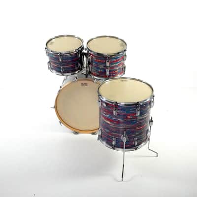 Ludwig 4-Piece Kit in Psychedelic Red 1971-1975 22,12,13,16 image 5
