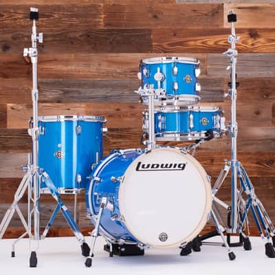 LUDWIG BREAKBEATS BY QUESTLOVE 4 PIECE DRUM KIT, BLUE SPARKLE image 2