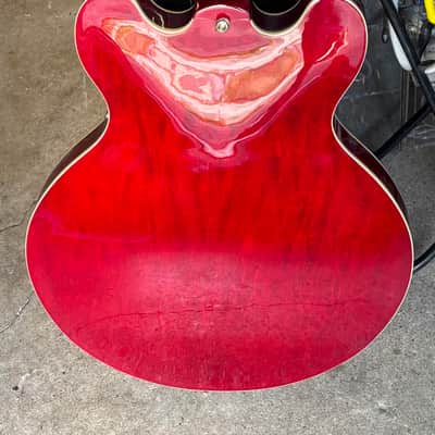 Samick Riff ES-355 335 Style Semi-Hollow Guitar Cherry Red image 3