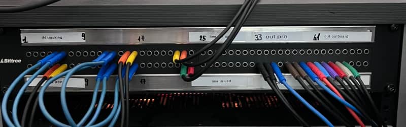 Bittree 96 point patchbay with db25 rear interface - black image 1